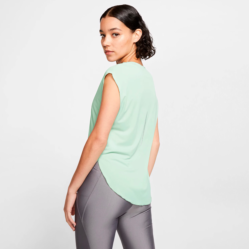 Tricou Nike W NK CITY SLEEK TOP SS / Femei / L / Verde deschis photo 3